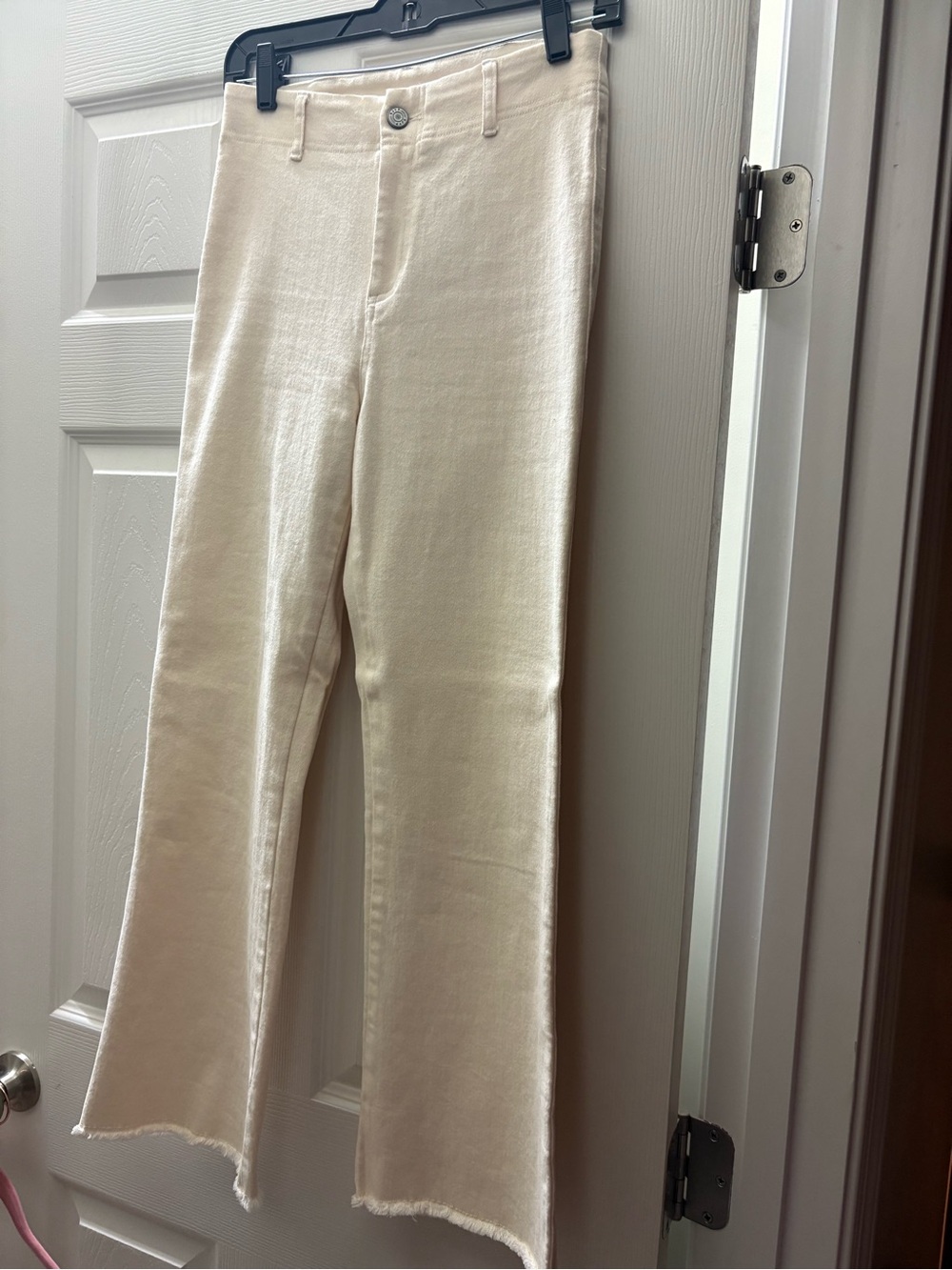 LA MIEL Women's Cream Flare Jeans